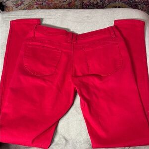 Bright butt lifting shaping  red skinny jeans size 5L